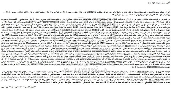 مزایده فروش ملک مشاع