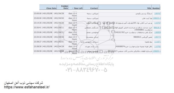 استعلام شیلنگ پرسی پکیجی و...