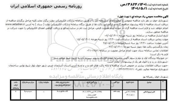 مناقصه تامین نیروی انسانی