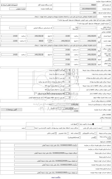 مزایده ، اجاره تابلو تبلیغاتی
