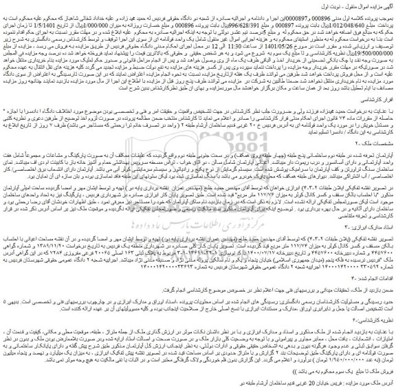 مزایده فروش آپارتمان
