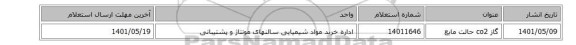 گاز co2 حالت مایع