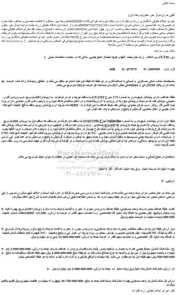 مزایده فروش ملک