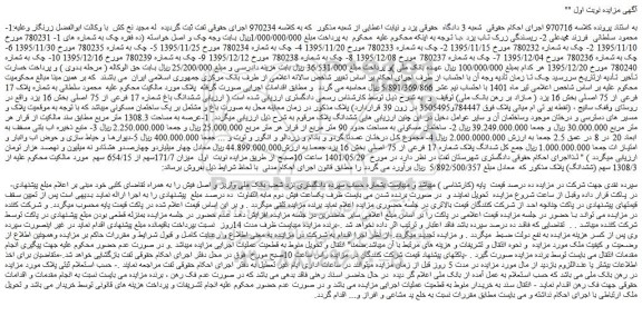 مزایده فروش ملک