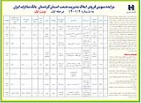 مزایده فروش املاک