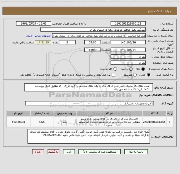 استعلام    لامپ های کم مصرف فشرده و ال ای دی در وات های مختلف با گرید انرژی +A مطابق فایل پیوست.
   نکته:  ایران کد مشابه می باشد.