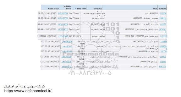 استعلام ابزار ..