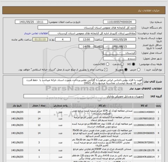 استعلام الویت با افراد بومی.اجناس ایرانی مرغوب با گارانتی معتبر.پرداخت بصورت اسناد خزانه میباشد با  حفظ قدرت خرید که توسط ذیحساب محاسبه میشود.با کد (002)