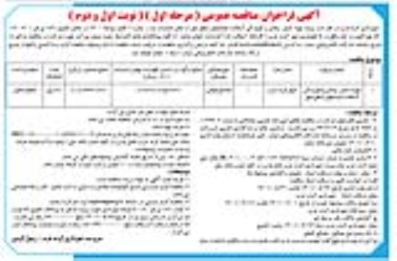 مناقصه تهیه، حمل، پخش و کوبیدگی آسفالت خیابانهای سطح شهر