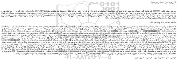 مزایده فروش ملک