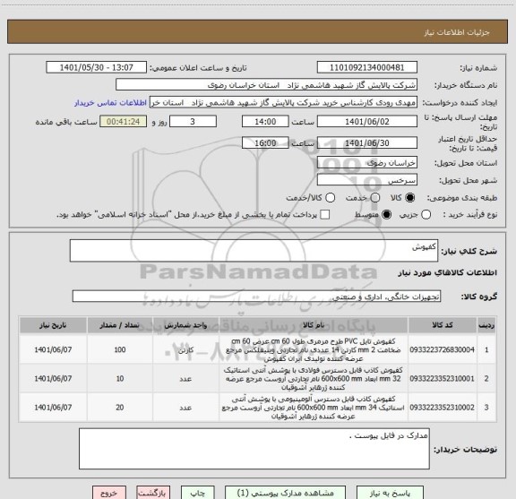استعلام کفپوش