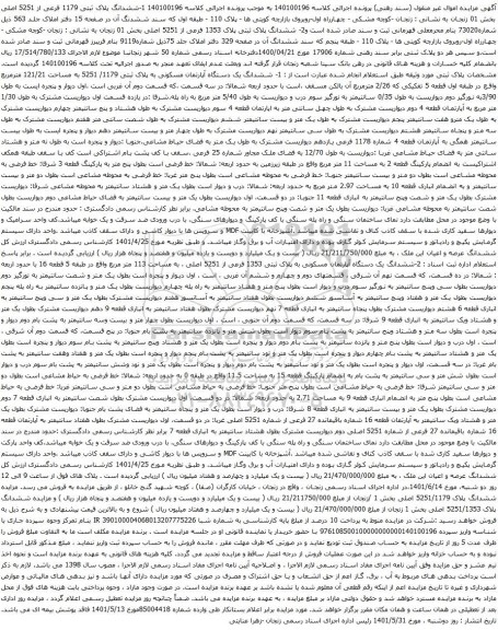 آگهی مزایده ششدانگ پلاک ثبتی 1179 فرعی از 5251 اصلی بخش 01 