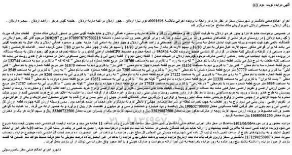 مزایده فروش زمین