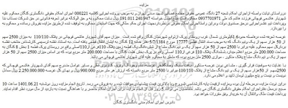 مزایده فروش ملک