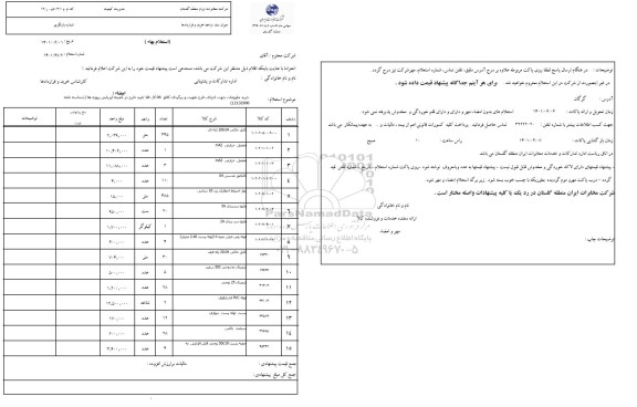 استعلام خرید ملزومات جهت اجرای طرح تقویت و برگردان کافو 04