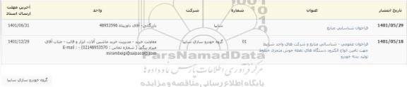 فراخوان شناسایی منابع ...