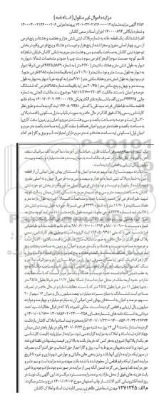 مزایده فروش یک قطعه خانه به مساحت 138 مترمربع