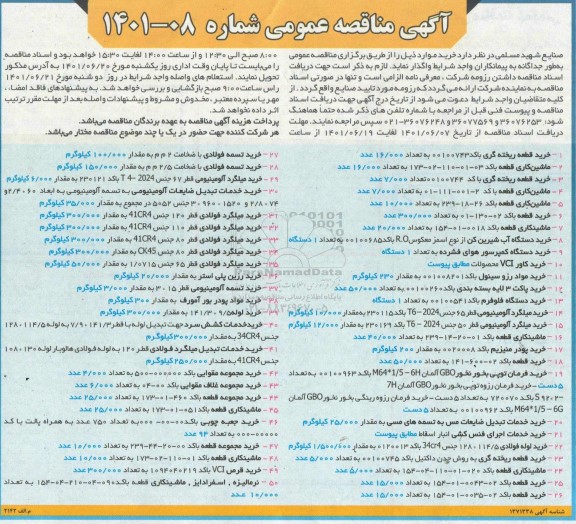 مناقصه عمومی تامین سه دستگاه دیزل ترانسفورماتور 1250KVA