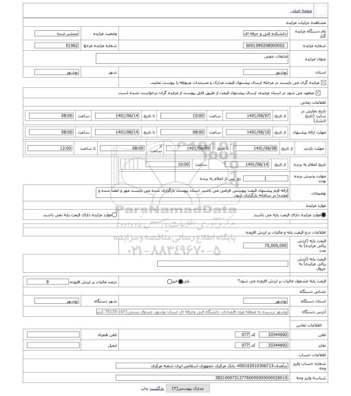 مزایده ، ضایعات چوبی