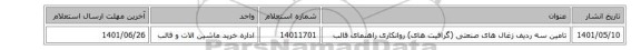 تامین سه ردیف زغال های صنعتی (گرافیت های) ‎روانکاری راهنمای قالب‏