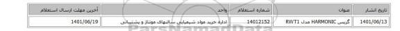 گریس HARMONIC مدل RWT1
