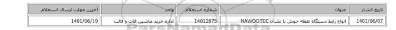 انواع رابط دستگاه نقطه جوش با نشان NAWOOTEC