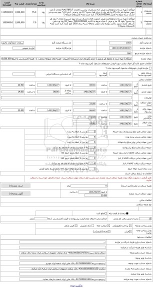 مزایده ، ایزوگام ( تهیه شده از مخلوط قیر و پلیمر )- محل نگهداری انبار جدیدپایانه کانتینری - هزینه های مربوطه شامل : 1 - هزینه کا