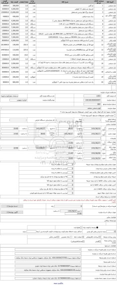 مزایده ، لوازم صنعتی مختلف