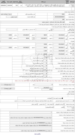 مزایده ، لوازم خانگی بعضا دارای شکستگی - با وضعیت موجود