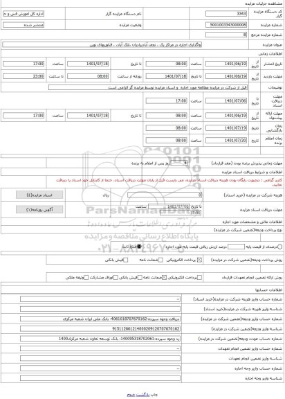 مزایده ، واگذاری اجاره در مراکز یک ، نجف آبادبرادران ،تلک آباد، ، فناوریهای نوین