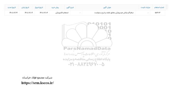 استعلام دیافراگم چکش هیدرولیکی 