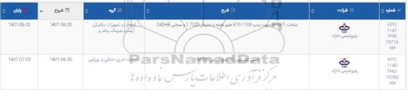 استعلام ساخت SHAFT جهت پمپ E10-1103 و غیره ...