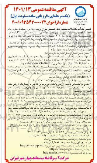 مناقصه اجرای عملیات حفاری چاه، احداث اتاقچه و تهیه و لوله گذاری و آزمایش پمپاژ 