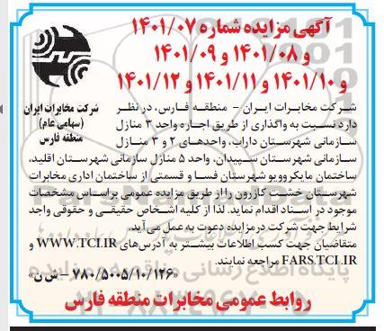 مزایده اجاره واحد منازل سازمانی