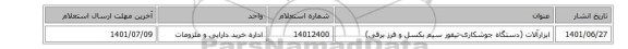 ابزارآلات (دستگاه جوشکاری-تیفور سیم بکسل و فرز برقی)