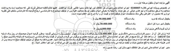 مزایده فروش یخچال ایستاده 6 درب و...