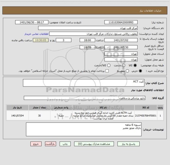 استعلام کیت ACT