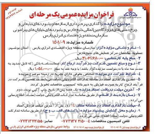 مزایده واگذاری بهره برداری از سازه ها و بیلبوردهای تبلیغاتی ... - نوبت دوم
