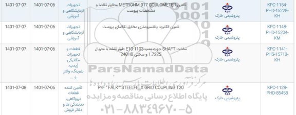 استعلام تامین METROHM 917 COULOMETER...