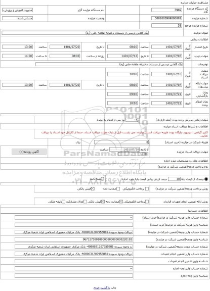 مزایده ، یک کلاس درسی از دبستان دخترانه علامه حلی (ره)