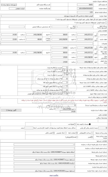 مزایده ، فروش ضایعات
