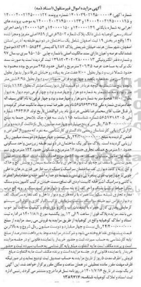 مزایده فروش ملک 