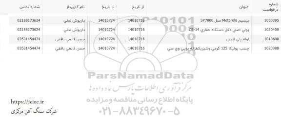 استعلام بیسیم.....