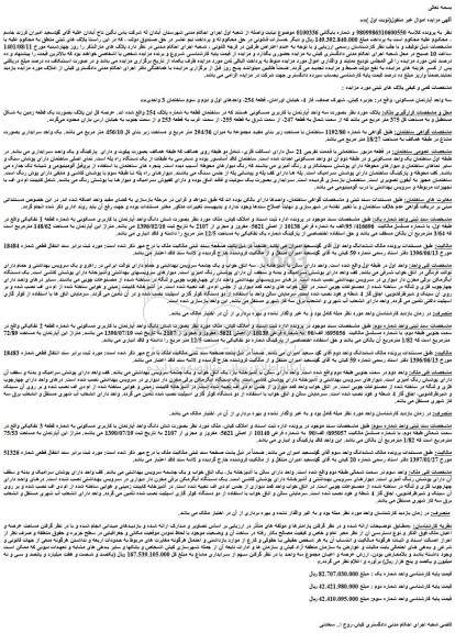 مزایده فروش سه واحد آپارتمان مسکونی 
