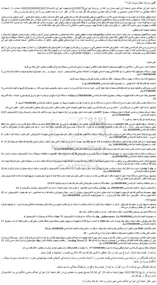 مزایده مجموعه ماشین آلات و دستگاههای صنعتی خط تولید قند کله و...