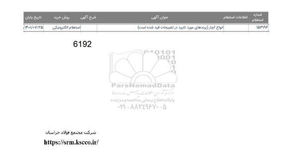 استعلام انواع آچار