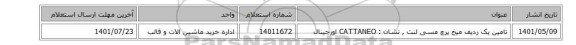 تامین یک ردیف میخ پرچ ‎مسی ‎لنت‏  , نشان : CATTANEO اورجینال