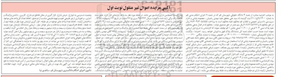 مزایده پلاک ثبتی 204 فرعی از 10600 اصلی بخش 1