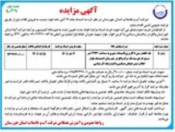 مزایده یک قطعه زمین با کاربری تاسیسات شهری به مساحت 127.4 متر مربع دارای سند تک برگ