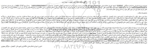 مزایده فروش ملک